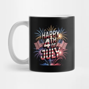 Happy 4th Of July Patriotic American US Flag 4th Of July Mug